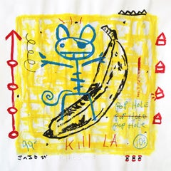 « It Was All Yellow », peinture d'art urbain abstraite et excentrique de Gary John