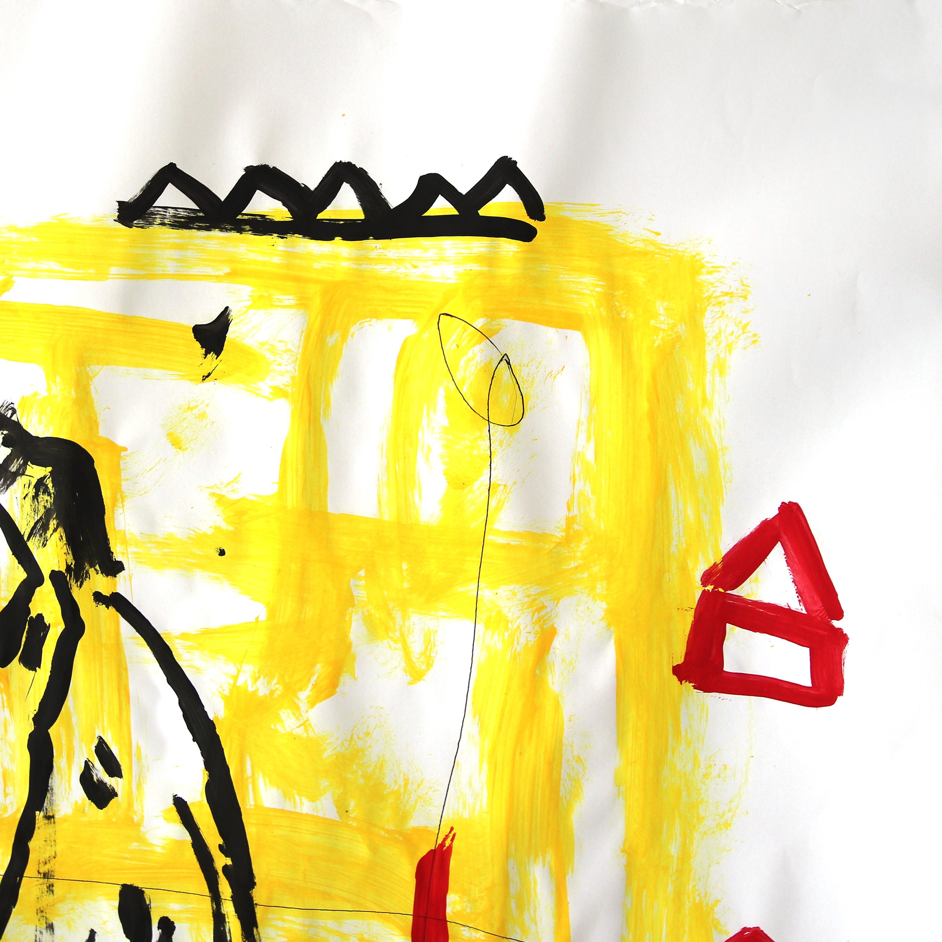 « It Was All Yellow », peinture d'art urbain abstraite et excentrique de Gary John en vente 2