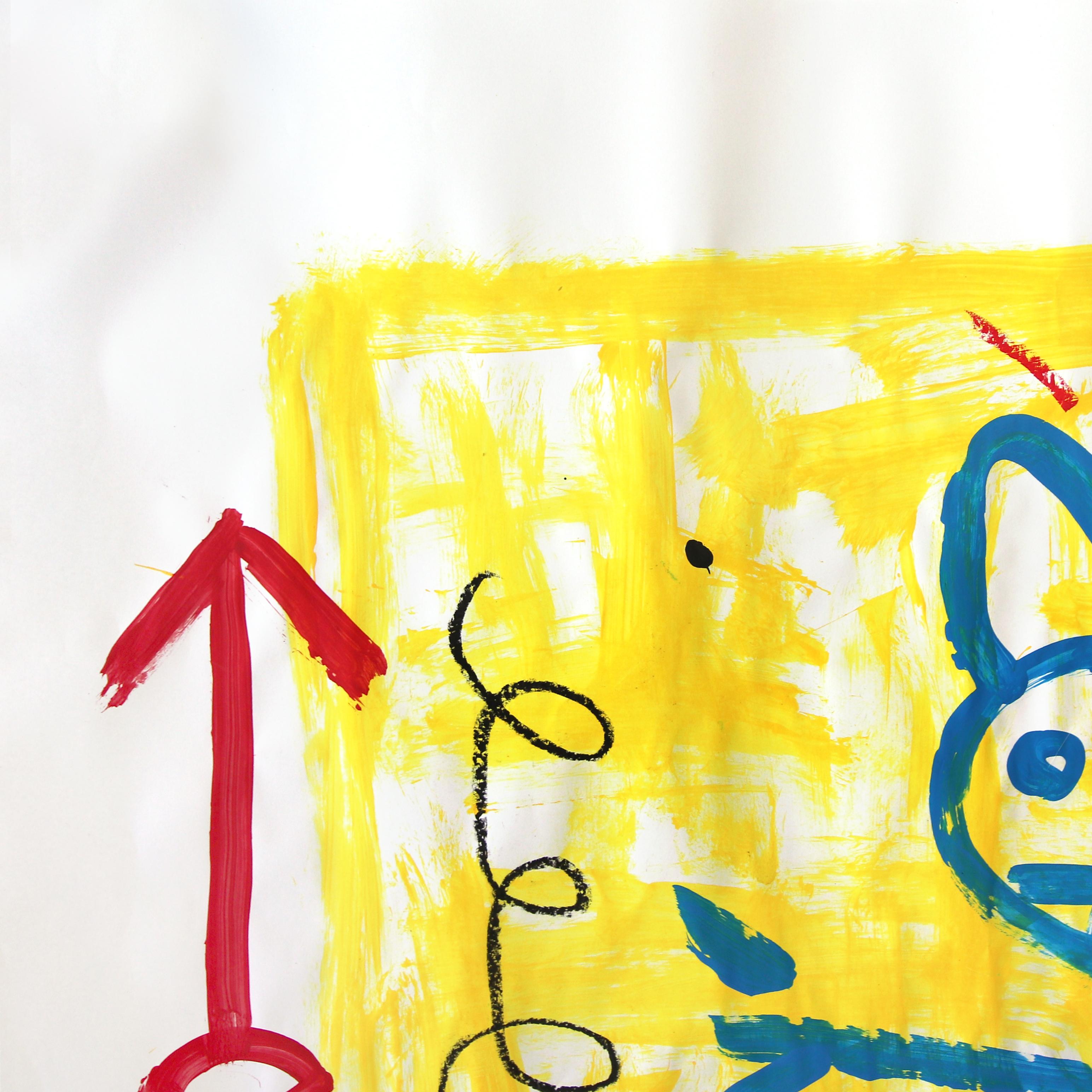 « It Was All Yellow », peinture d'art urbain abstraite et excentrique de Gary John en vente 4