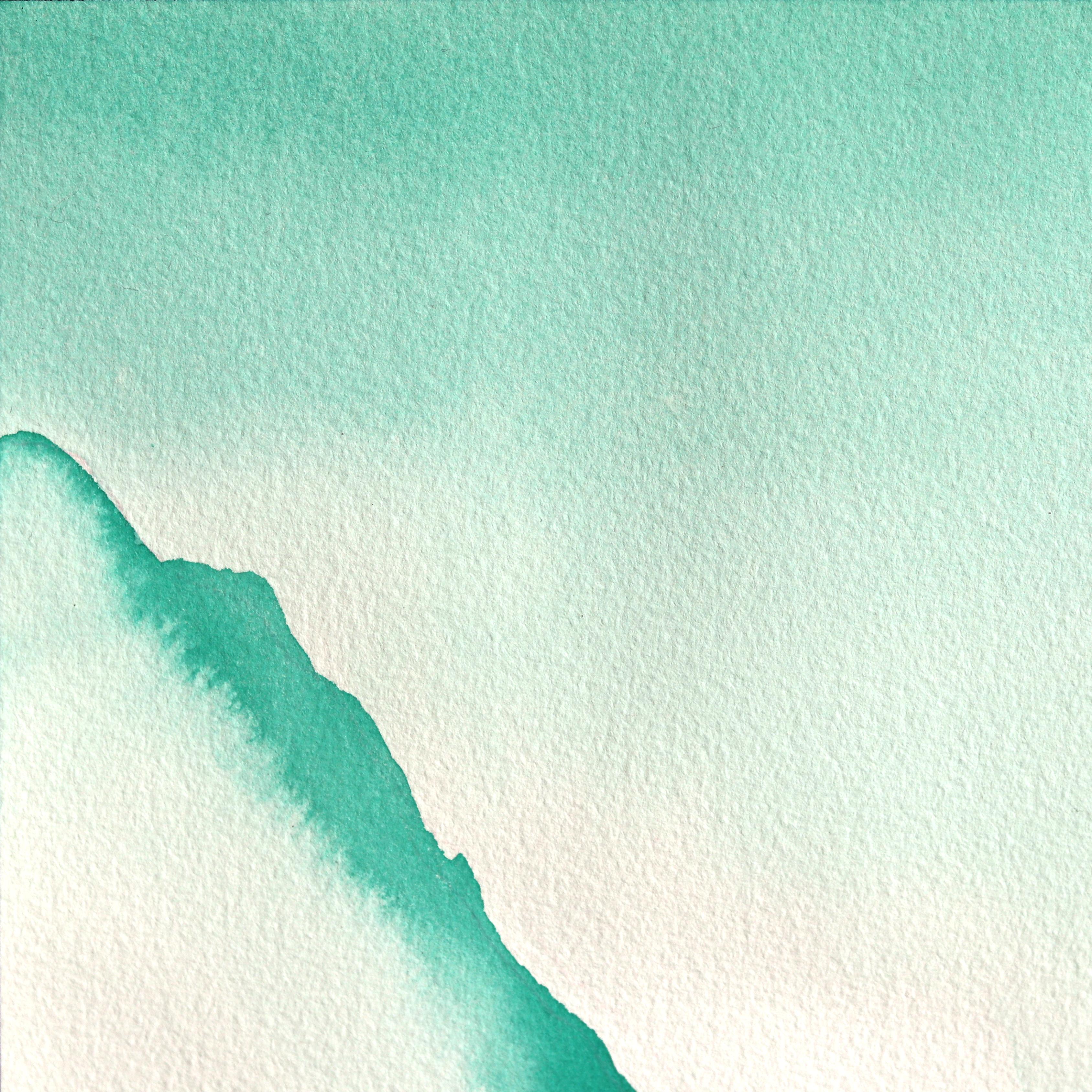 Rainbowlands Falls II - Nature morte abstraite colorée et rêveuse Peinture à l'aquarelle - Contemporain Art par Xiao Wen Xu