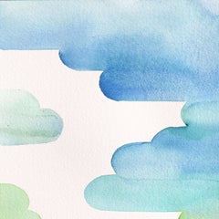 Rainbowland Inlet - Abstract Colorful Dreamy Landscape Watercolor Painting