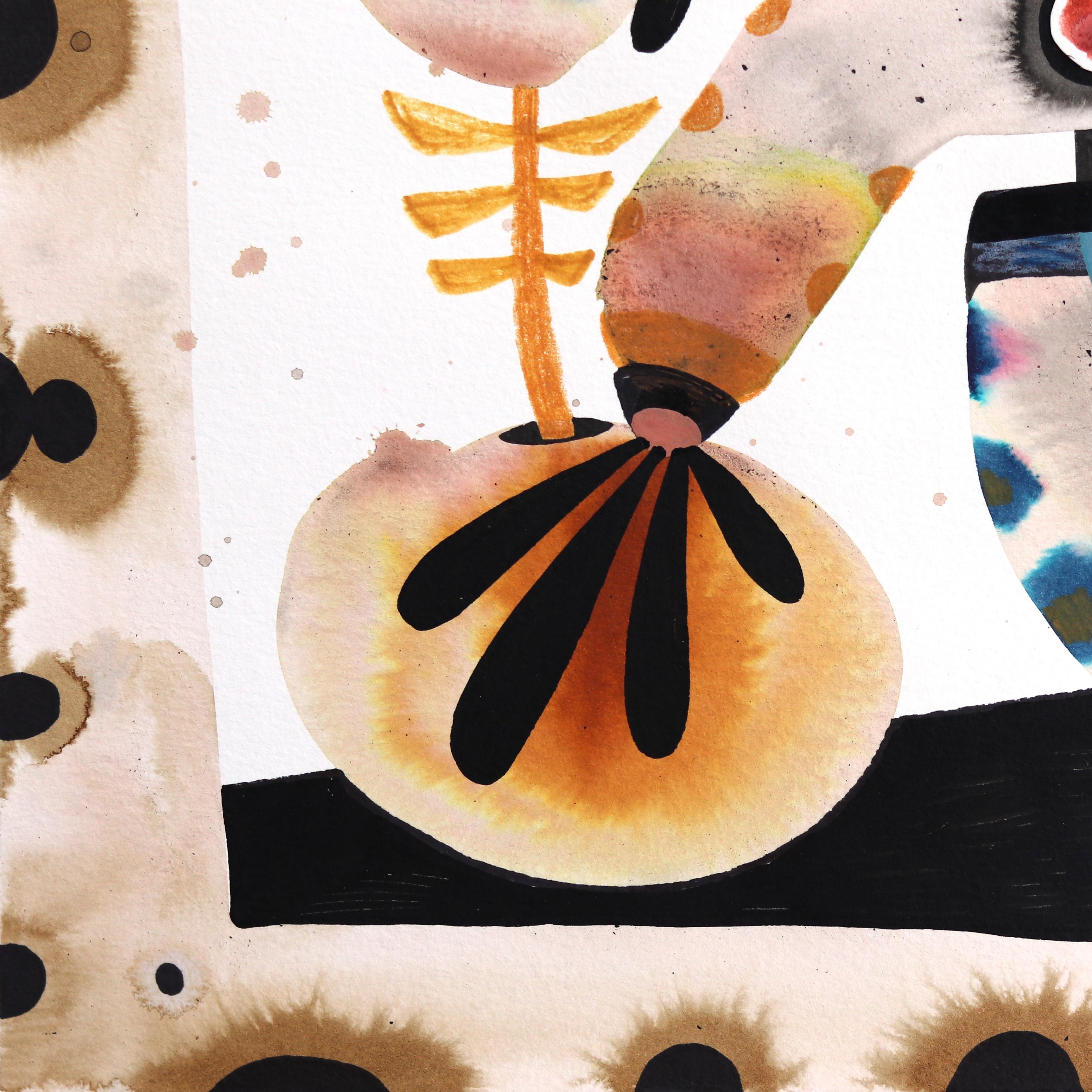 Krisanne Souter weaves together elements of nature and ancient feminine archetypes, such as the Mother and the Mystic. Botanical themes, playful elements, and unexpected surprises are common in her work. Drawing from her background in floristry and