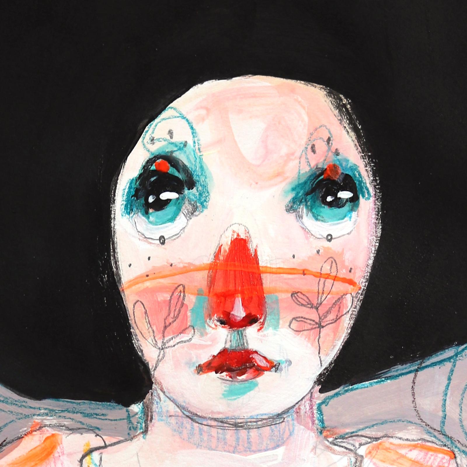 Kindred  Almas - Obra de Arte Figurativa Femenina Fantasía Original sobre Papel - Painting Surrealista de Silvia Pavarini