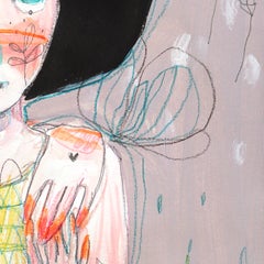 Kindred Almas - Obra de Arte Figurativa Femenina Fantasía Original sobre Papel