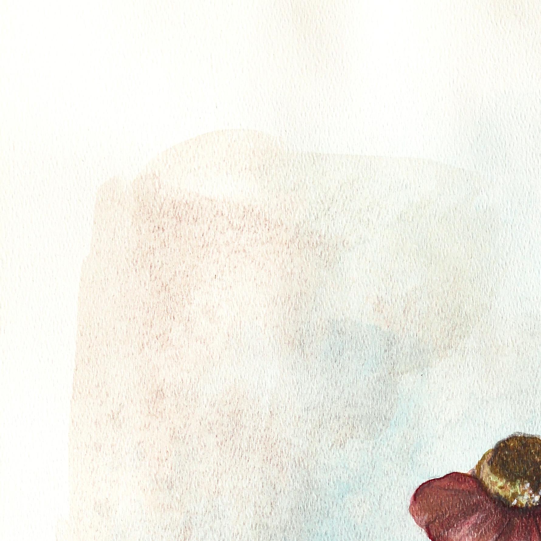 J'aimerais rêver à mes problèmes - Aquarelle surréaliste figurative - Moderne Art par Amanda Immurs