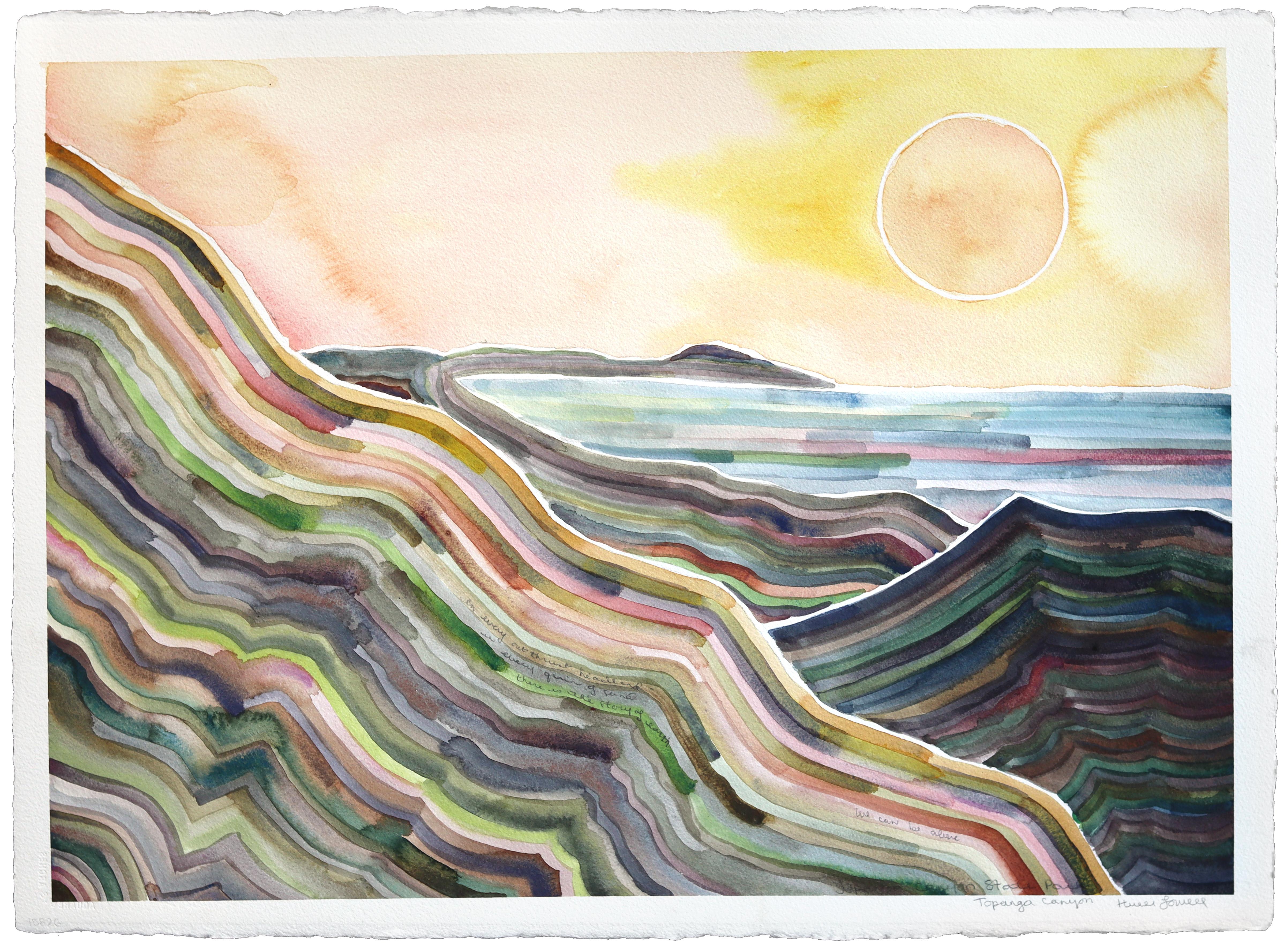 Topanga Canyon - Pittura astratta di paesaggi colorati Nature