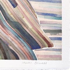 Channel Islands - Abstract Muted Colorful Coastal Oceanscape Watercolor Painting