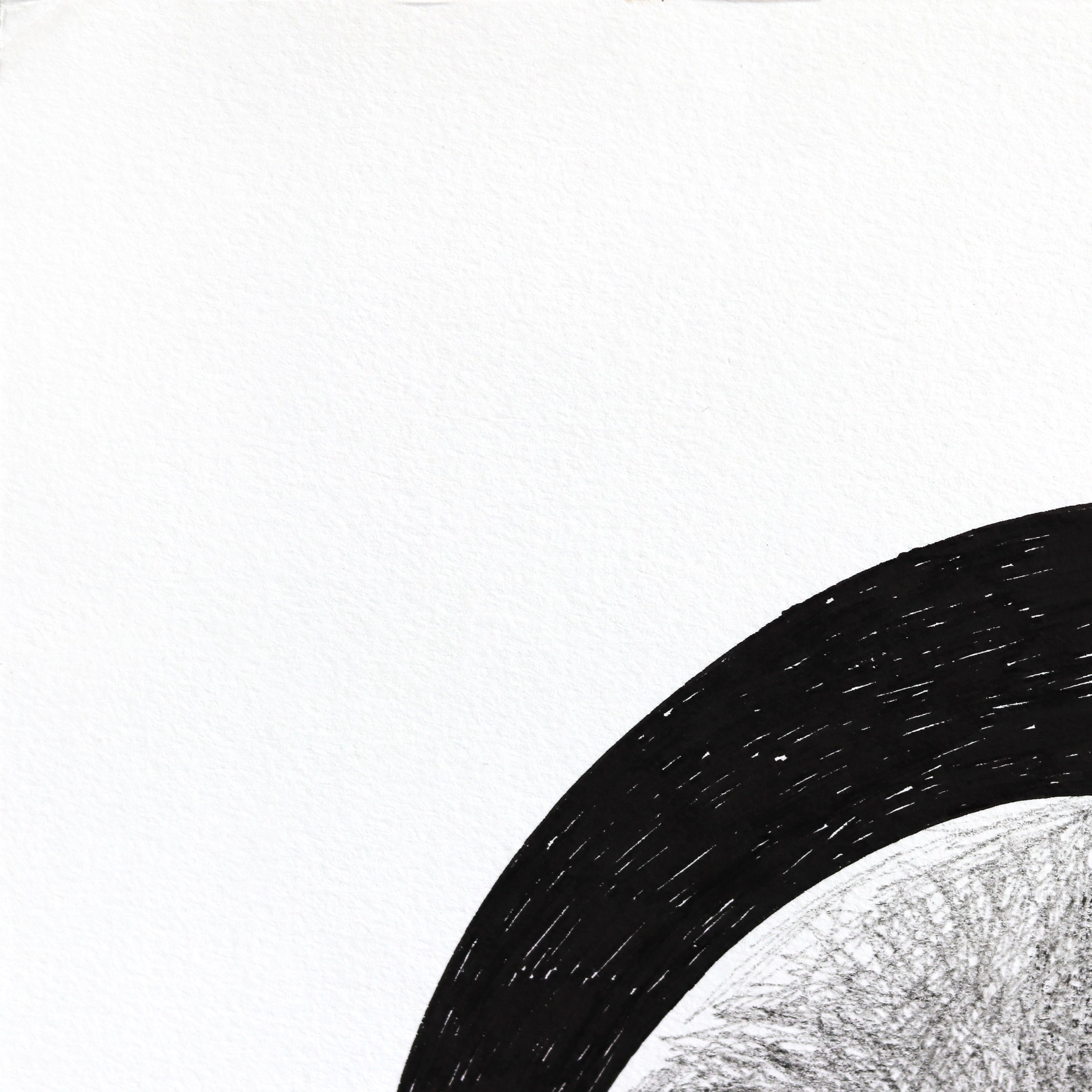 En Forme - Abstract Black and White Figurative Illustrative Ink Artwork on Paper For Sale 1