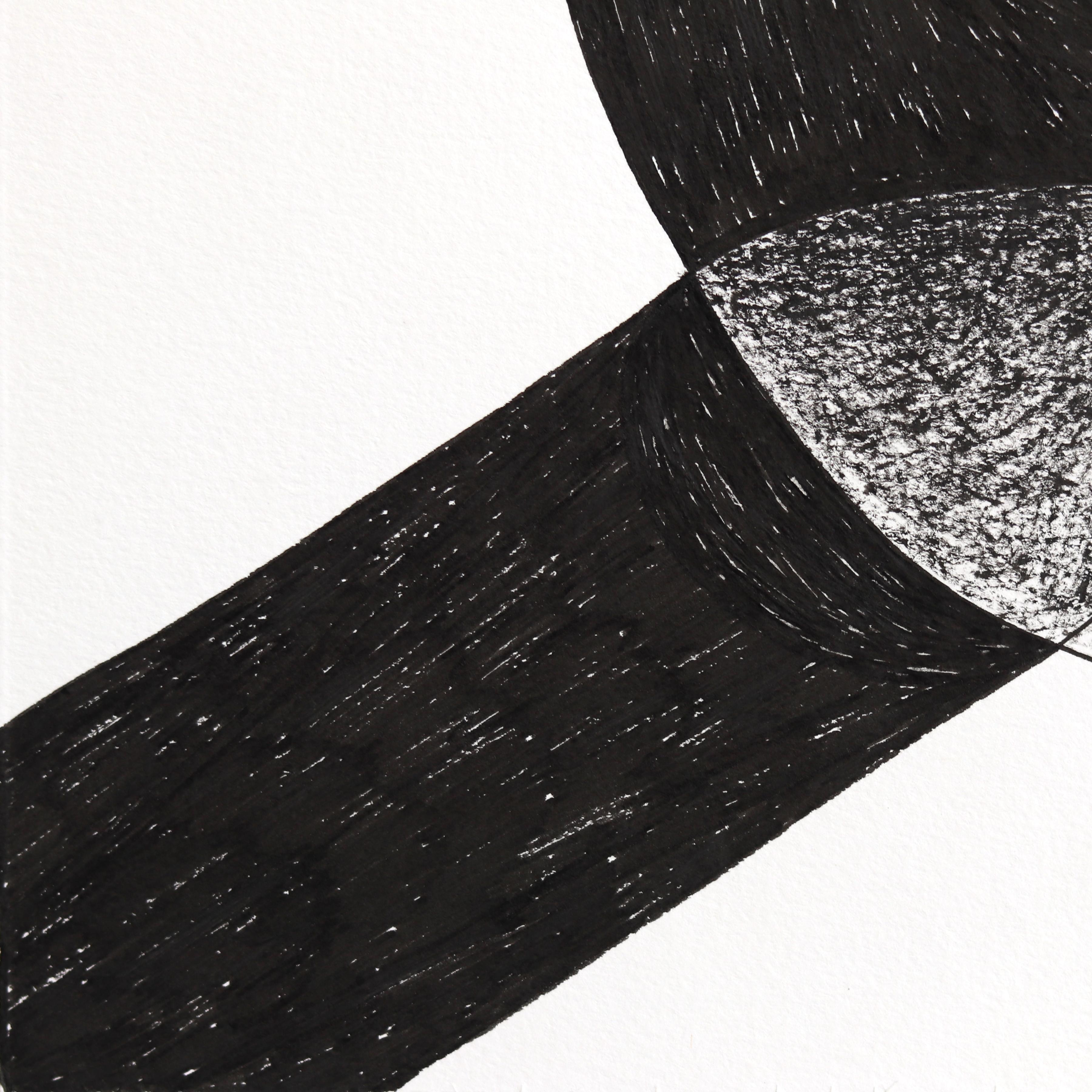 En Forme - Abstract Black and White Figurative Illustrative Ink Artwork on Paper For Sale 3