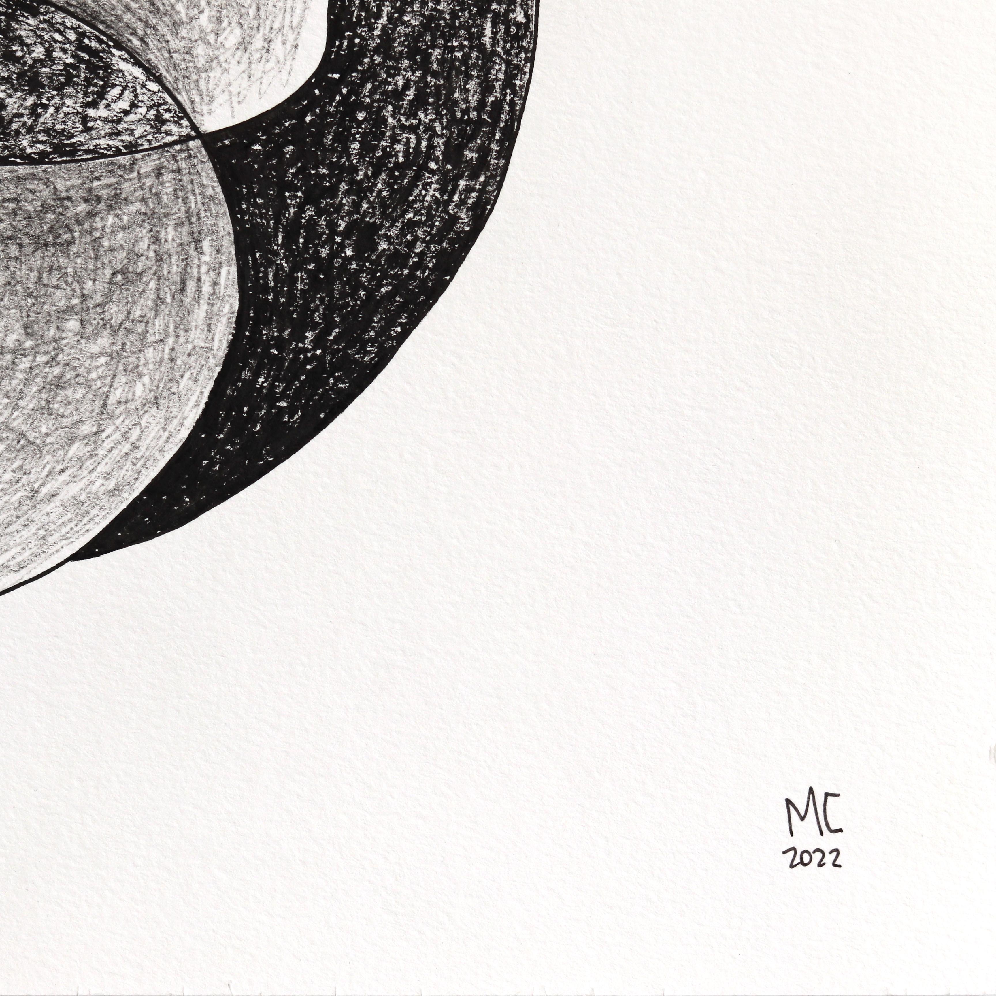 En Forme - Abstract Black and White Figurative Illustrative Ink Artwork on Paper For Sale 4