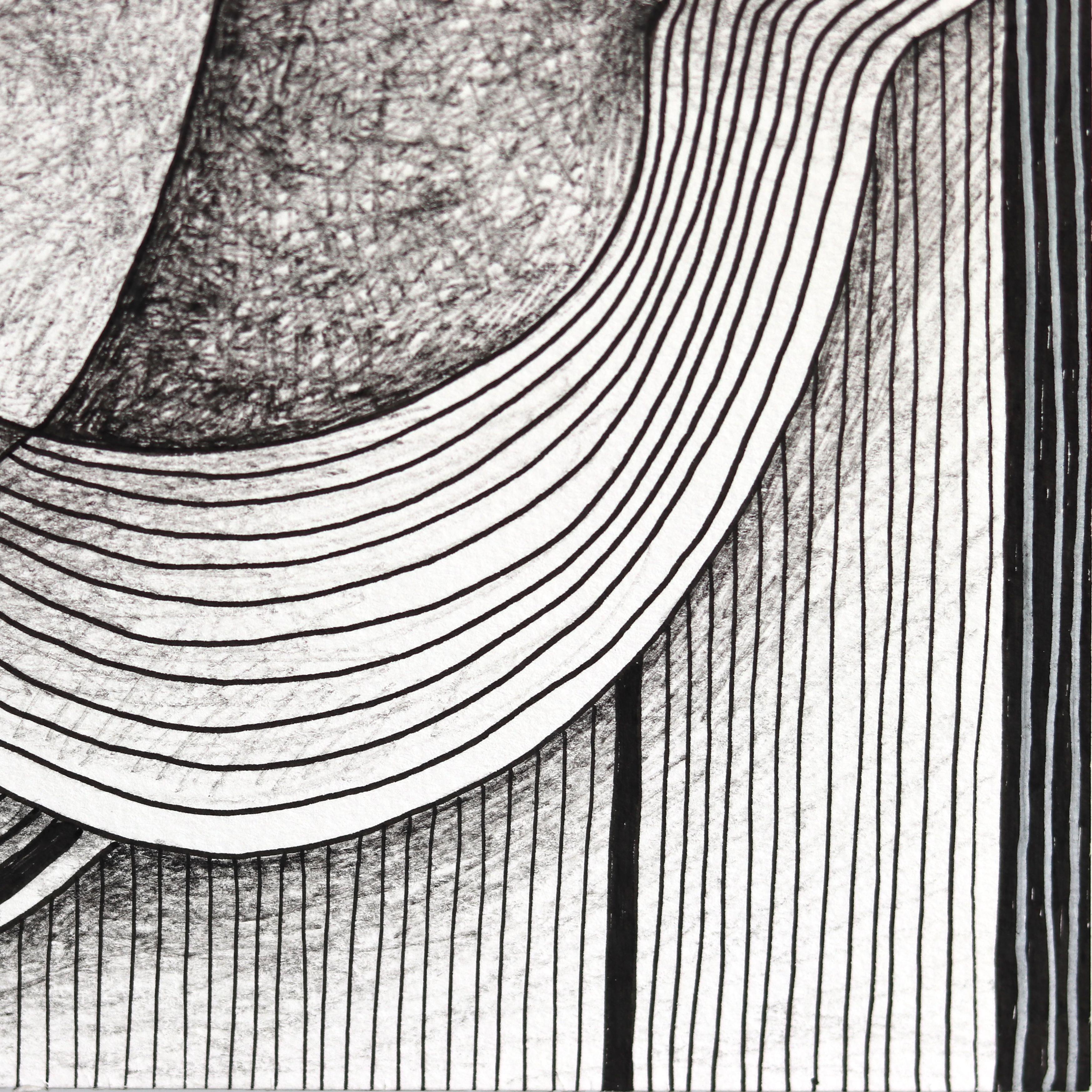 Disingtegration Pt. II - Abstract Black and White Figurative Illustrative Art For Sale 3