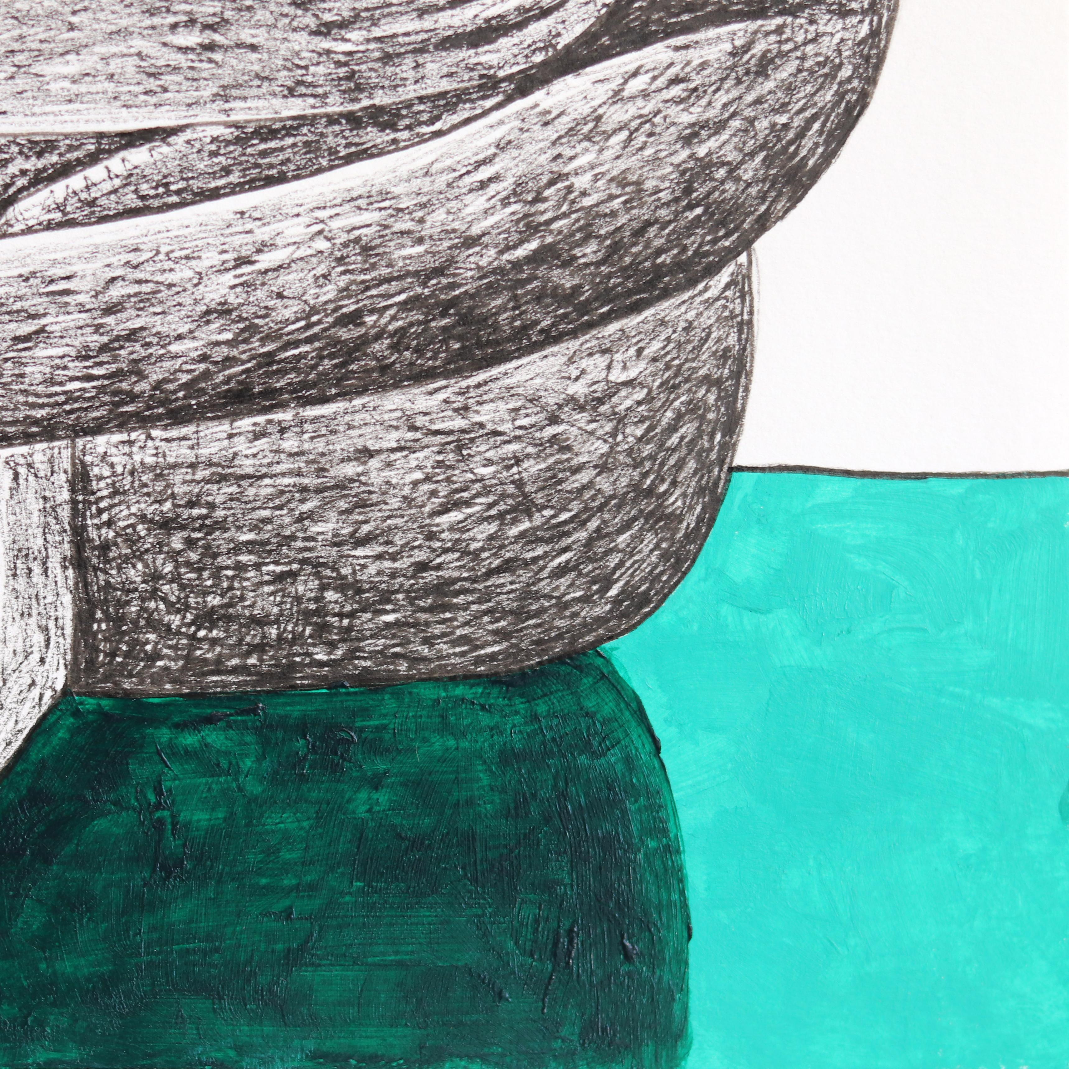 Family - Abstract Vibrant Figurative Illustrative Mixed Media Artwork on Paper For Sale 1
