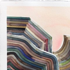 Oh Yosemite - Original Abstract Muted California Landscape Watercolor Painting