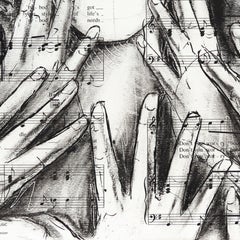 Finding Your Voice - Arte astratta figurativa in bianco e nero a tecnica mista, onirica