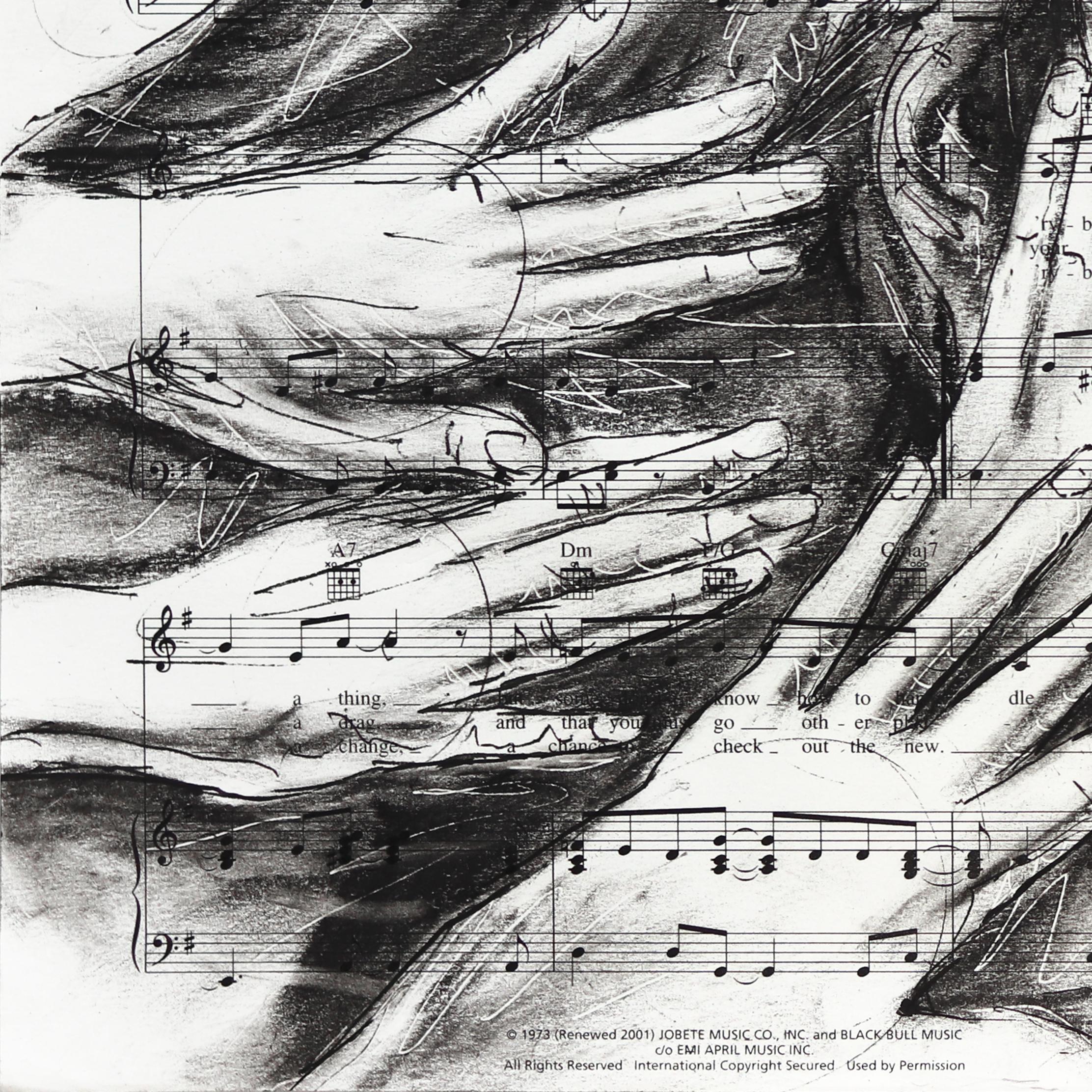 Finding Your Voice - Abstract Figurative Black & White Mixed Media Dreamlike Art For Sale 2