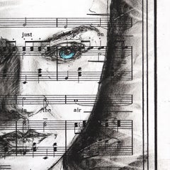 What's Meant To Be - Abstract Figurative Black & White Mixed Media Portrait Art