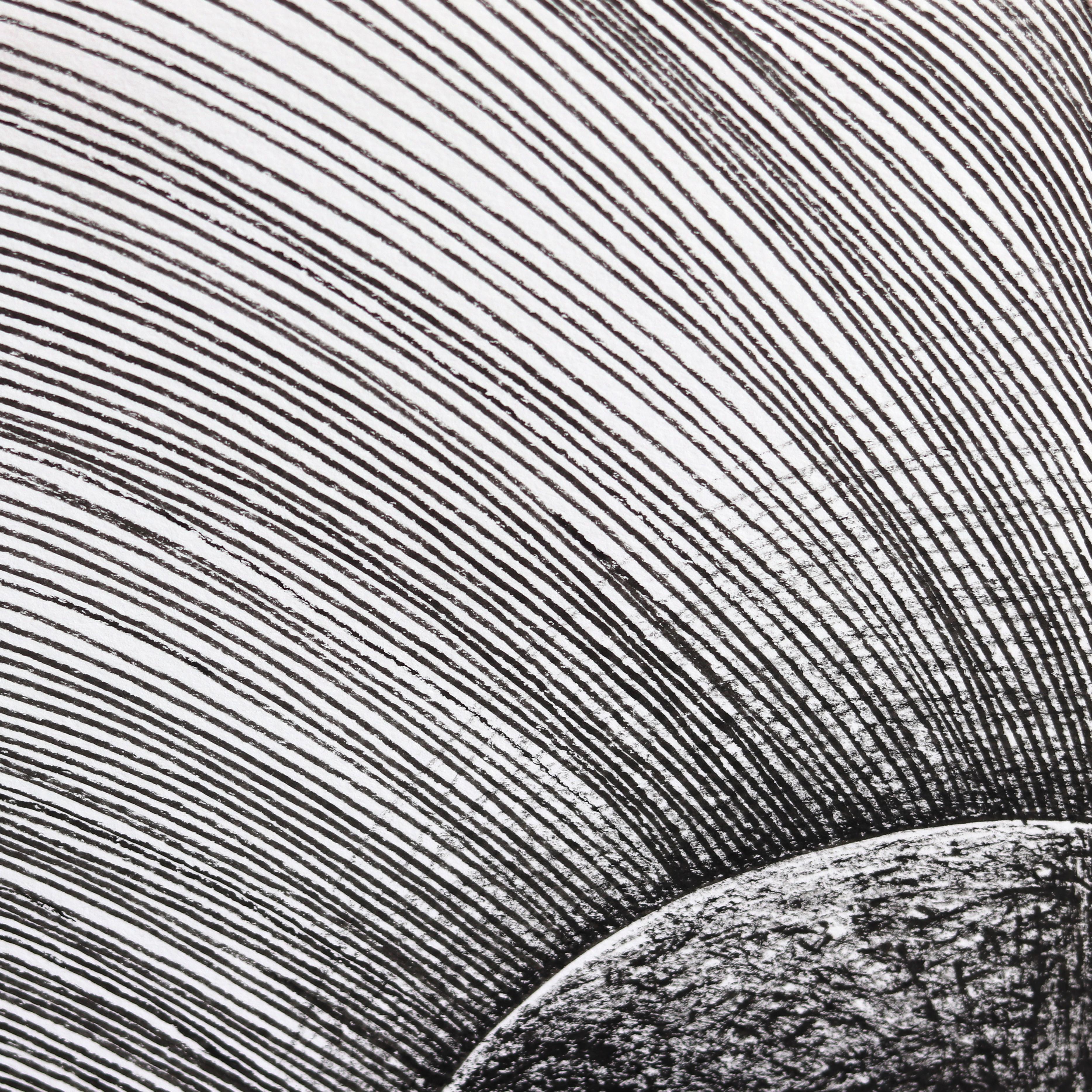 The All Knowing Eye - Abstract Black and White Figurative Illustrative Artwork For Sale 1