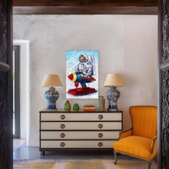 A Nearly Forgotten Song - Abstract Colorful Figurative Mixed Media Art on Wood