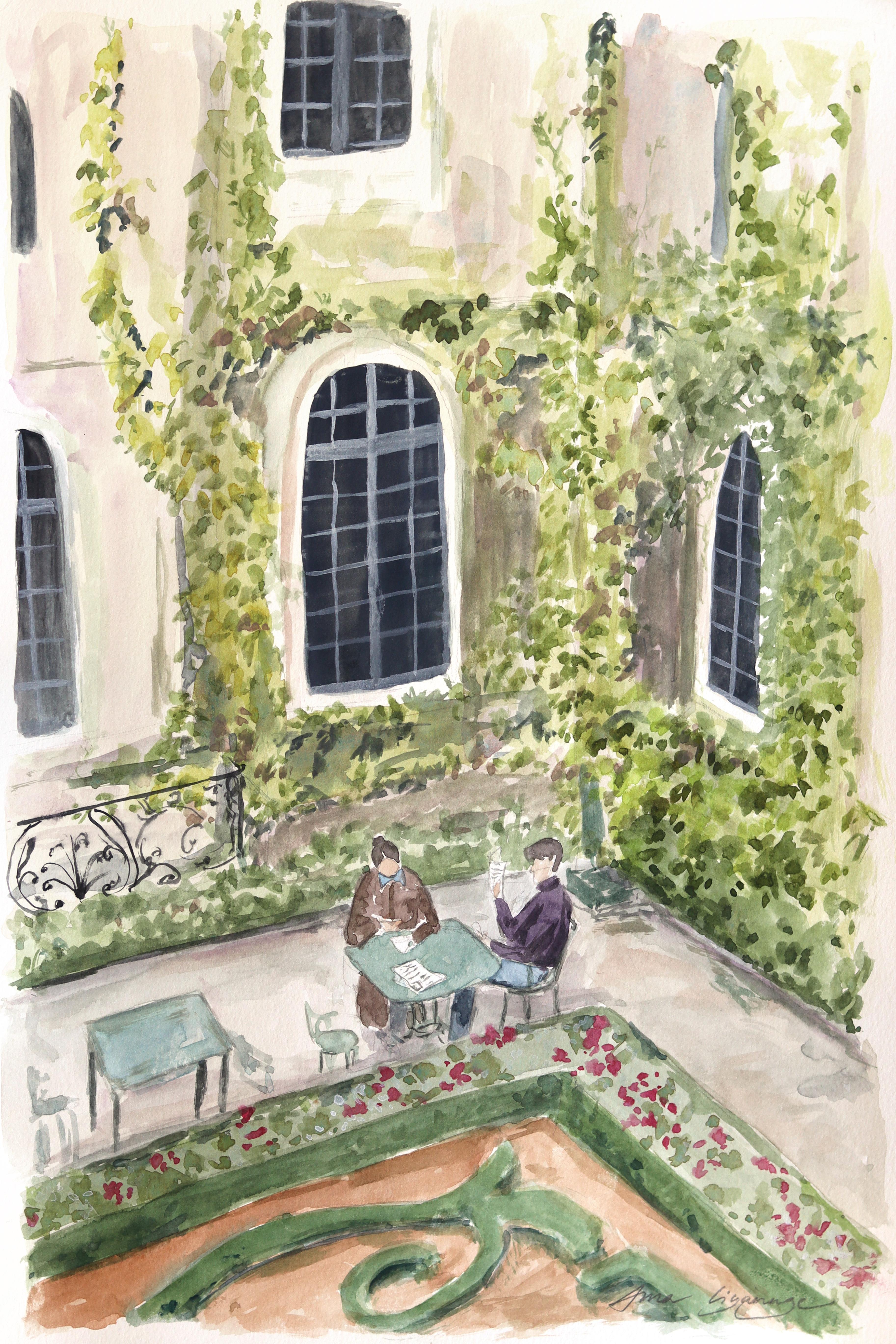 4pm on a Wednesday - Figurative Abstract Watercolor Still Life Painting on Paper