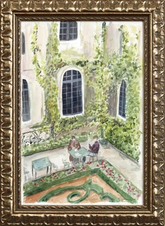 16 Uhr an einem Mittwoch - Abstraktes Aquarell-Stillleben auf Papier