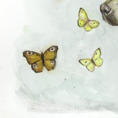 She Lived Her Life in Oblivion - Figurative Animal Surrealist Watercolor Artwork