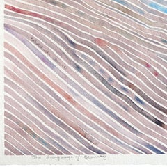 The Language of Beauty - Original Abstract Muted Color Watercolor Leaf Painting