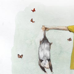 Niemand wird mir auch nur ein Wort glauben – figuratives surrealistisches Aquarell