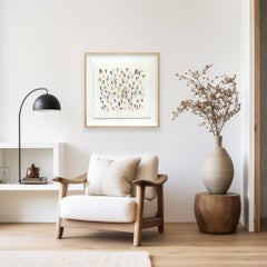 Dancing Queens - Aquarelle figurative originale sur papier, dans un cadre en bois
