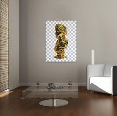 Bust Female - Hyperrealistic Figurative Portrait Oil Painting Artwork on Canvas