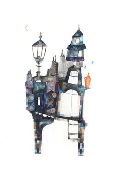 Paper Interior Drawings and Watercolors