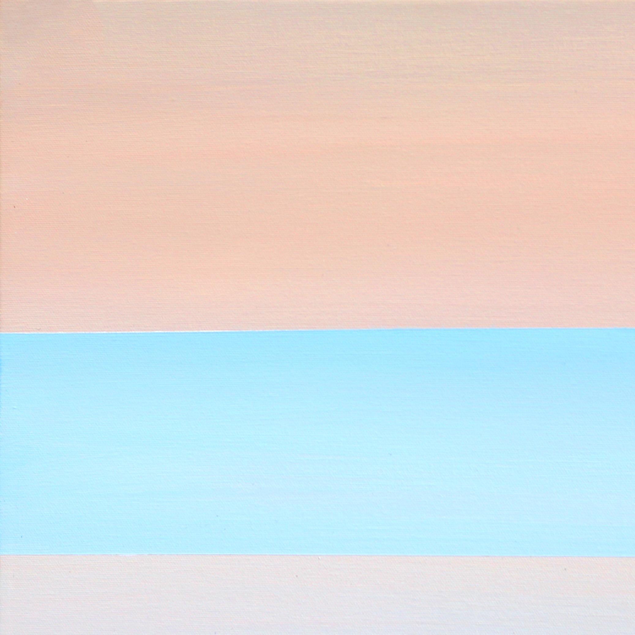 Morning Breeze 2 - Peinture originale de ciel doux aux accents géométriques - Contemporain Painting par Nichole McDaniel