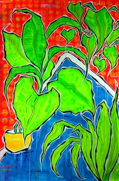 Swanbadger - Gran original expresionista abstracto contemporáneo de colores vibrantes