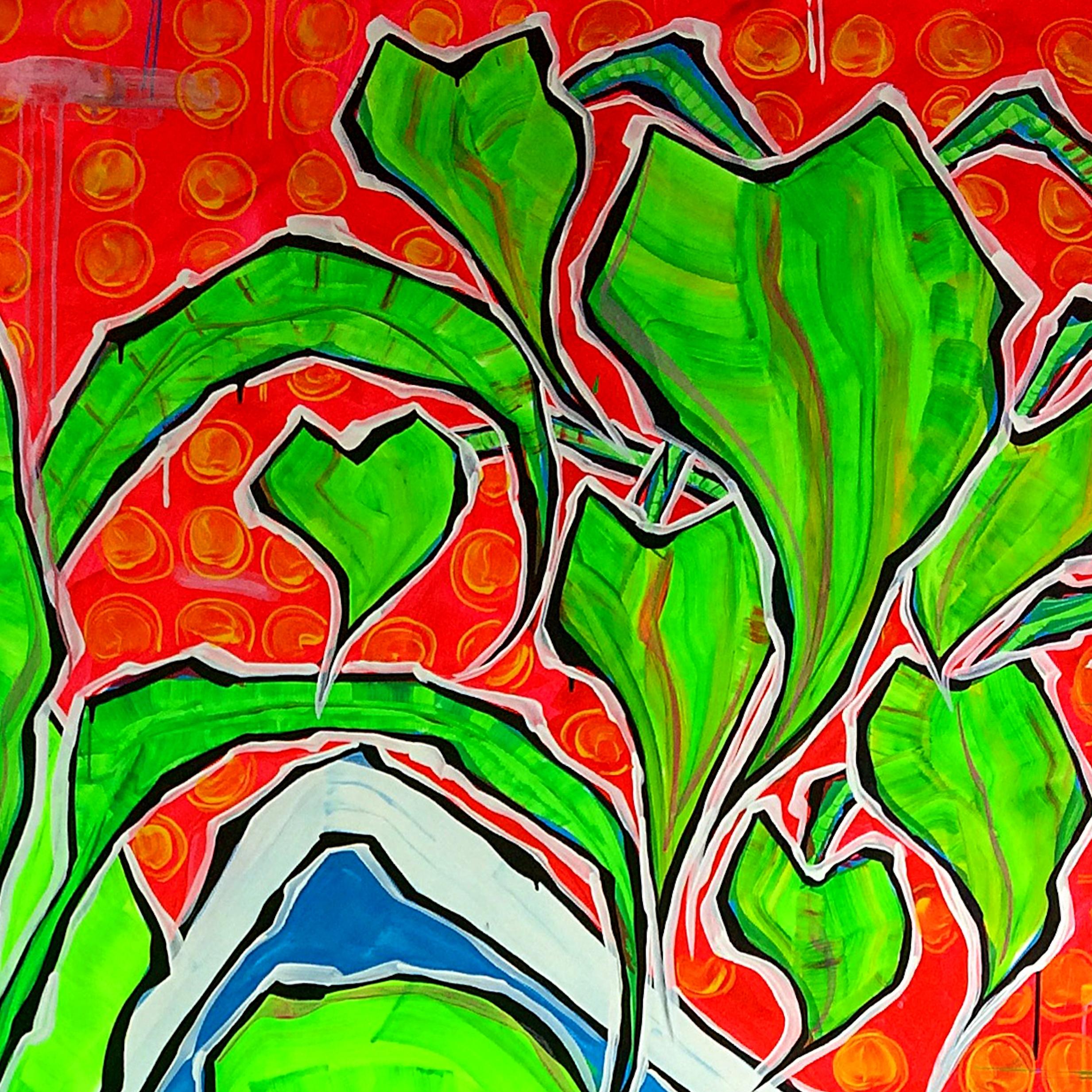 Swanbadger - Grande originale vibrante e colorato, espressionista astratto contemporaneo - Painting Pop Art di Jonjo Elliott