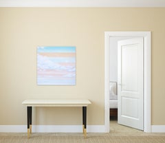 Morning Breeze 1 - Abstract Geometric Soft Sky Cloud and Sun Painting