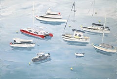 Berry's Bay (20.11.18) - Large Original Maritime Boat Oil Painting on Canvas