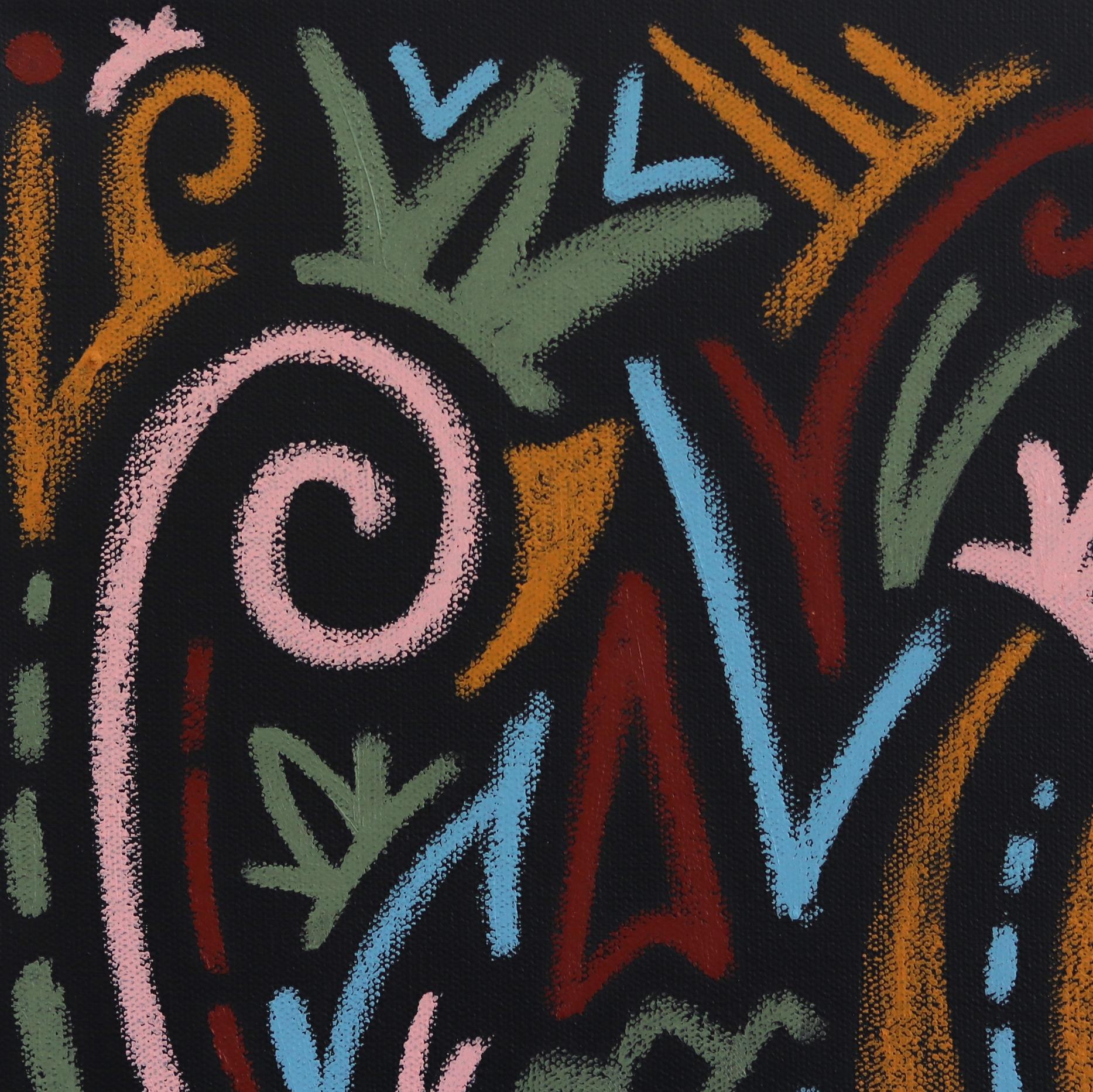 Ilan Leas verwendet graffitiähnliche Striche und kühne Winkel, die in seinen Zeichnungen zu einem faszinierenden Gleichgewicht des organisierten Chaos zusammenlaufen. Seine dynamischen linearen Designkompositionen sind von den Ureinwohnern