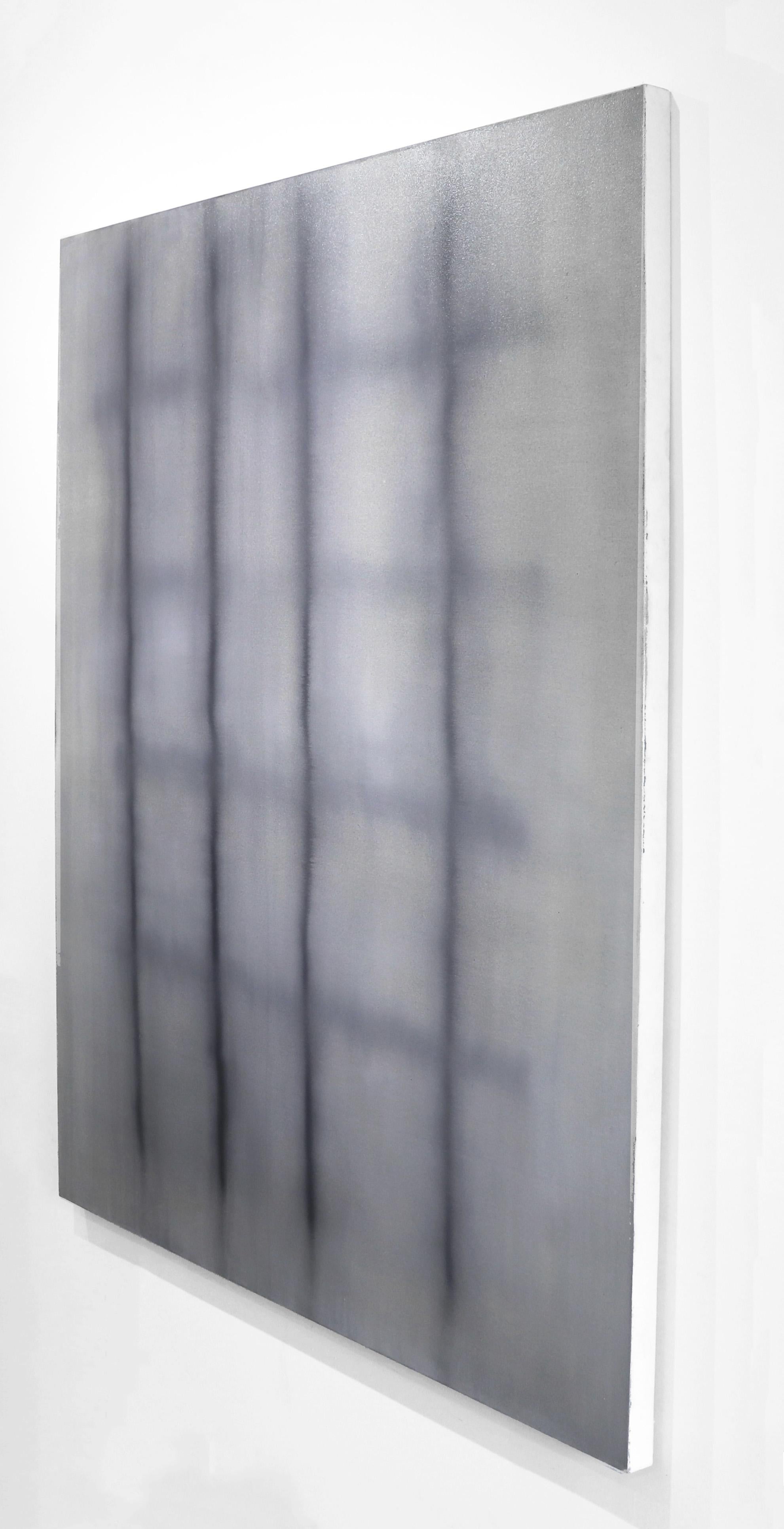 A700 - Œuvre d'art abstraite minimaliste surdimensionnée et monochrome originale en noir et blanc en vente 1