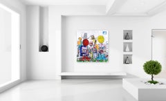 How Do You Match Light Blue Shoes? - Abstract Mixed Media Original Painting