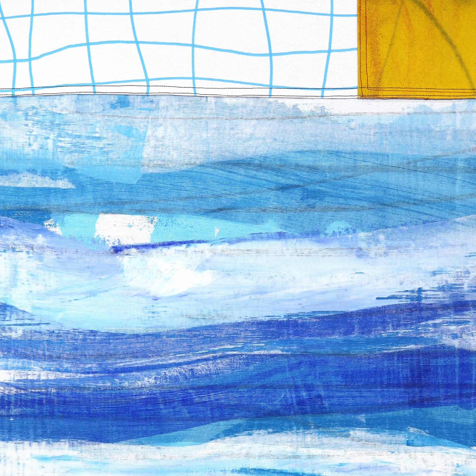 Leuchtturm Ozean - Abstrakte blaue Landschaft Kunst Original Wasserlandschaft Gemälde (Abstrakter Expressionismus), Painting, von Tommy Lennartsson