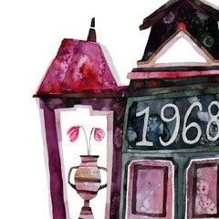 Nueva York nº 1968 - Caprichosa Casa Juguetona Hogar Pintura original