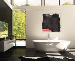 Sviluppa nel buio - Pittura originale su tela grezza con schizzi audaci e testurizzati