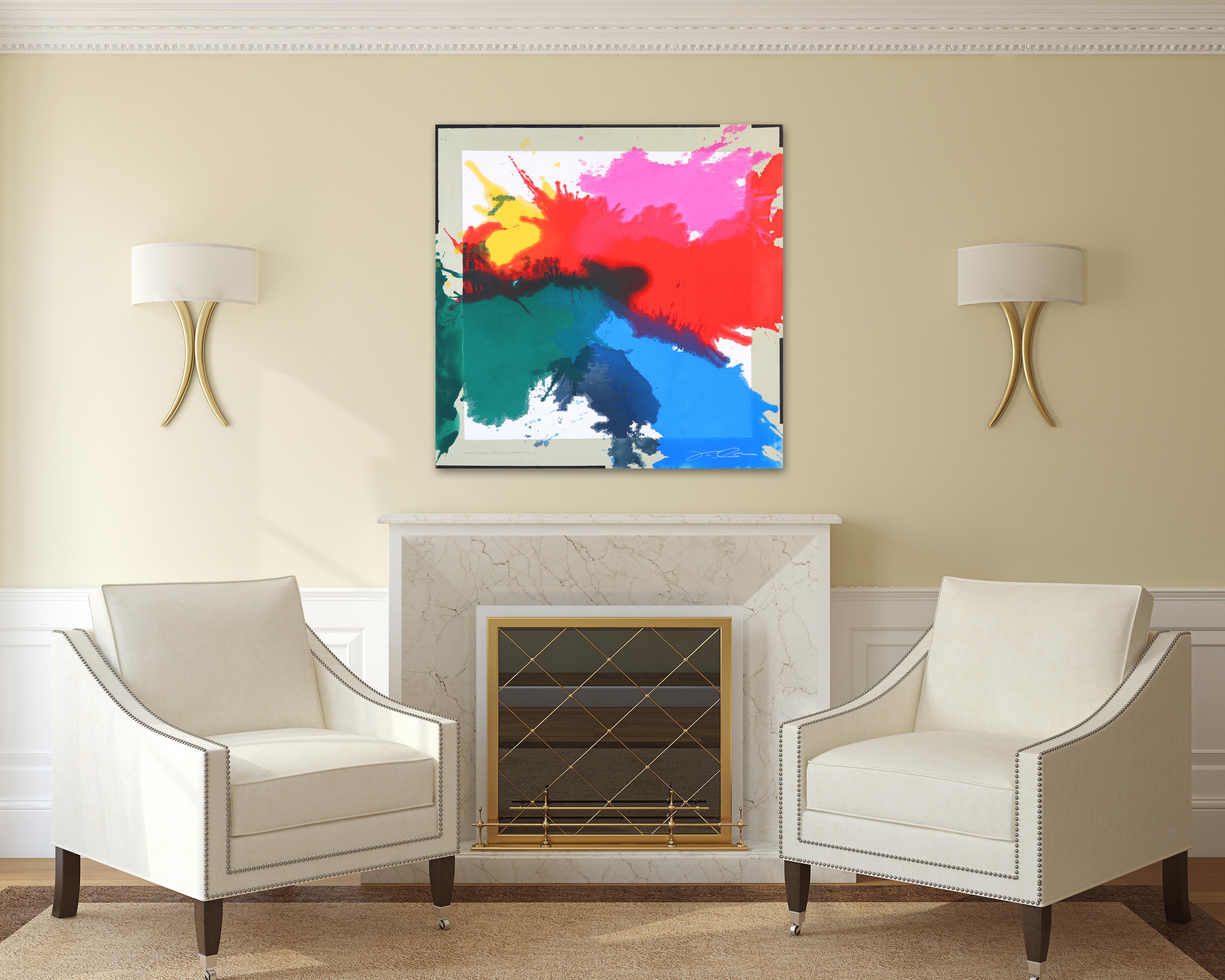 Meditation Creative Activity I - Bold Splash Colorful Meditative Original Art For Sale 3