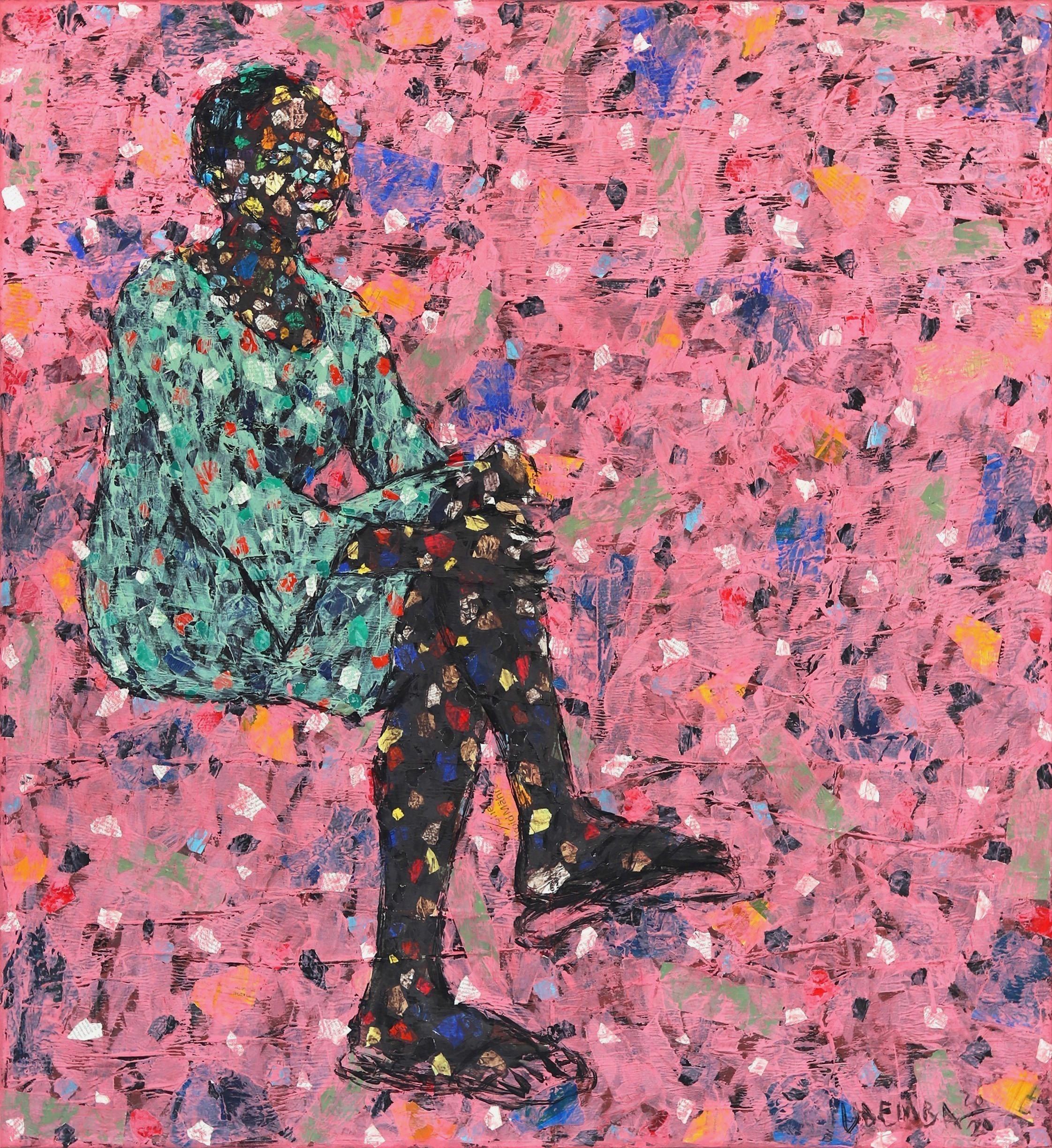 Centrando le sue opere d'arte a tecnica mista sulla sua identità di persona di colore che vive in un "ambiente globale" in evoluzione, Emeka Udemba crea opere d'arte figurative che offrono spazio a speculazioni, libero flusso di idee, scoperte e
