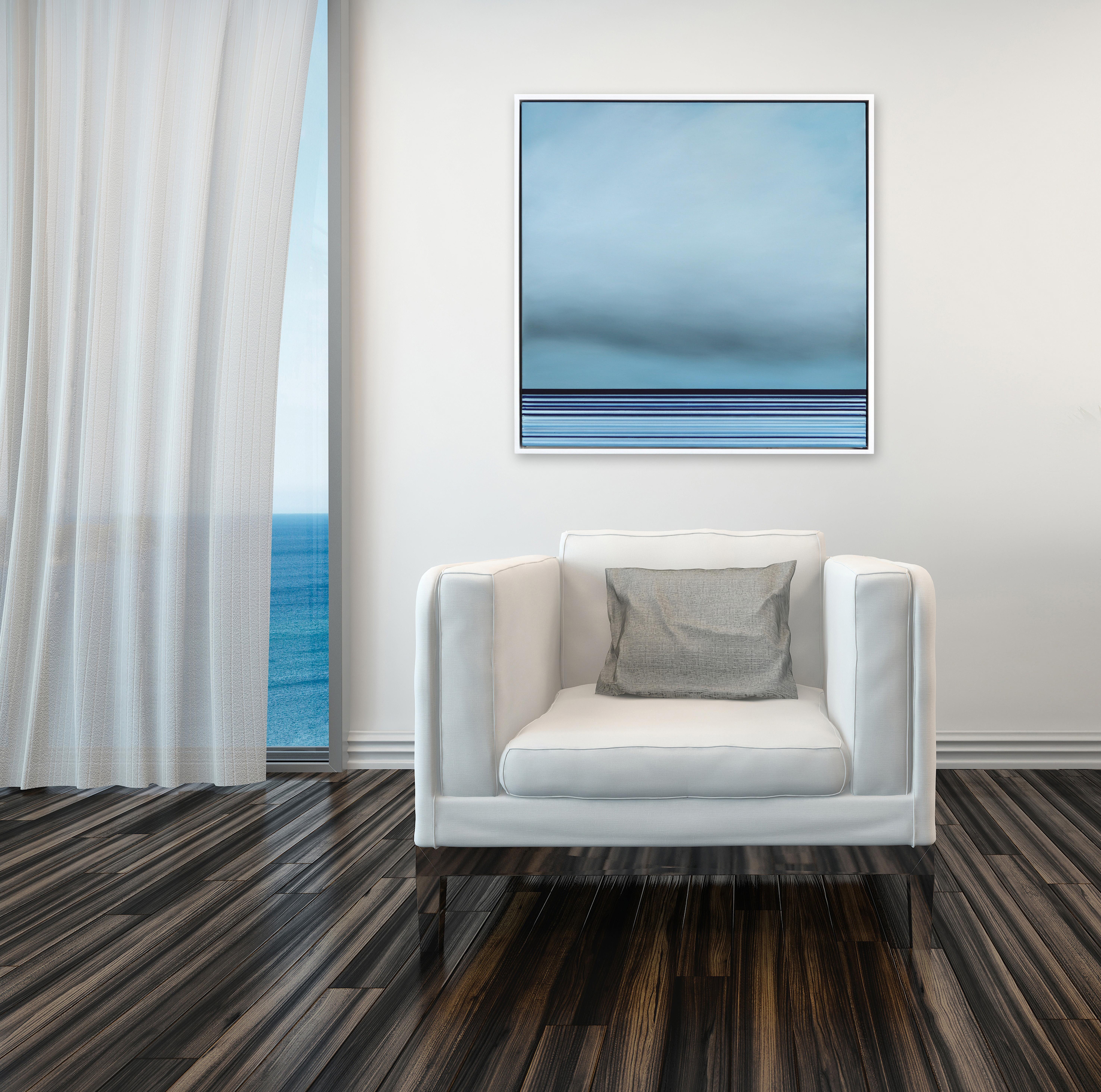 „Ohne Titel Nr. 452“ – Original gerahmte abstrakte Meereslandschaft in Öl von Jeremy Prim – Painting von Jeremy  Prim