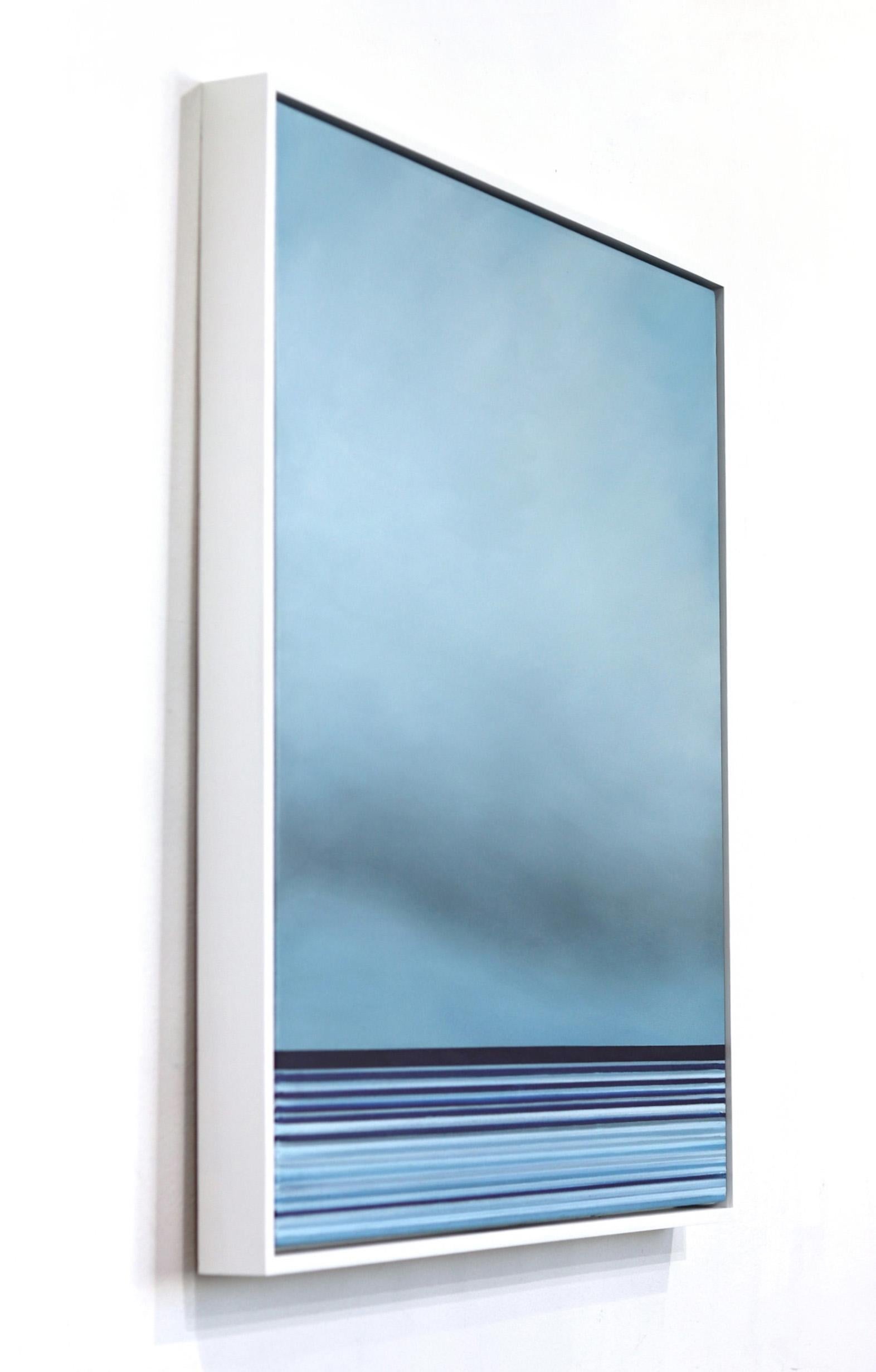 „Ohne Titel Nr. 452“ – Original gerahmte abstrakte Meereslandschaft in Öl von Jeremy Prim (Blau), Abstract Painting, von Jeremy  Prim