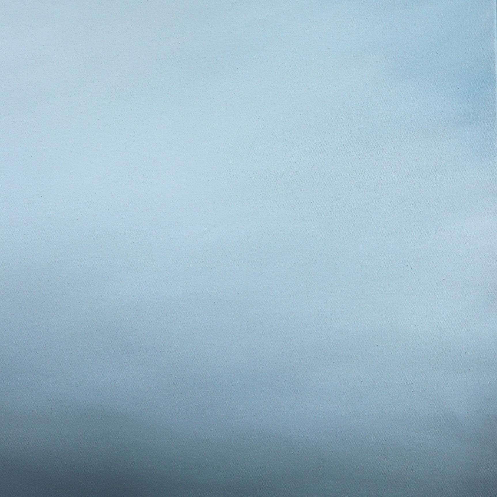 This stunning artwork by Jeremy Prim is a minimalist masterpiece that exudes tranquility and captures the essence of the Pacific coastline. The painting features a serene blue color palette that evokes a sense of calm and serenity. The bottom half