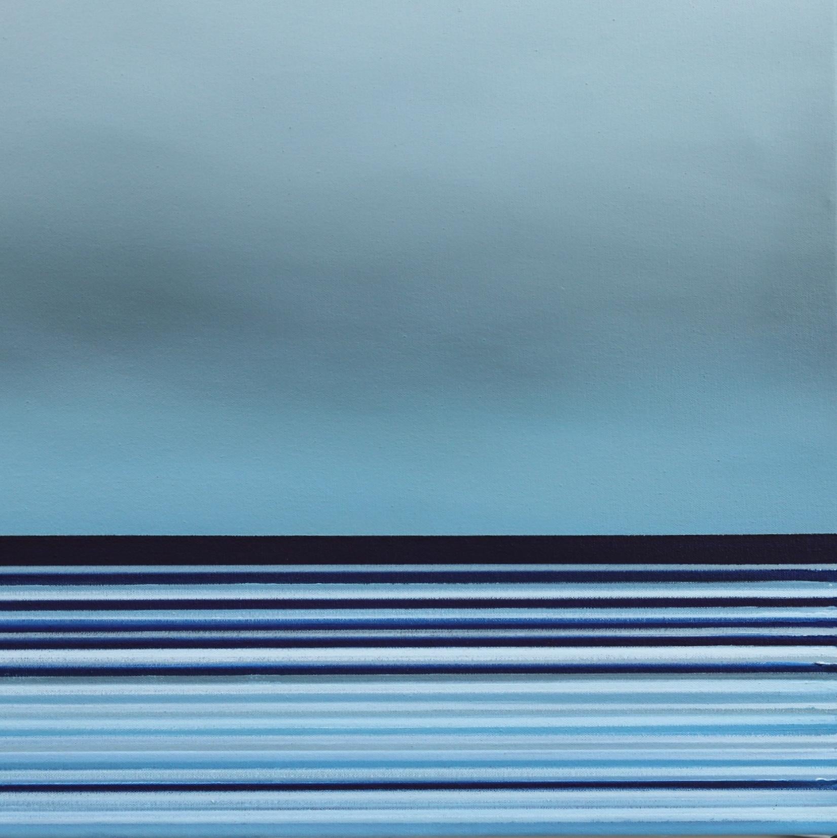 „Ohne Titel Nr. 452“ – Original gerahmte abstrakte Meereslandschaft in Öl von Jeremy Prim im Angebot 2