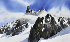 Dente del Gigante: Alpine watercolour by Silvia De Bastiani