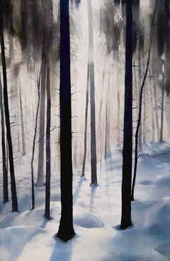 Dolomite Alpine Wood, Original Watercolor on Paper by Silvia De Bastiani