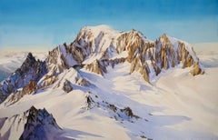 Aquarelle « Mont Blanc » de Silvia De Bastiani
